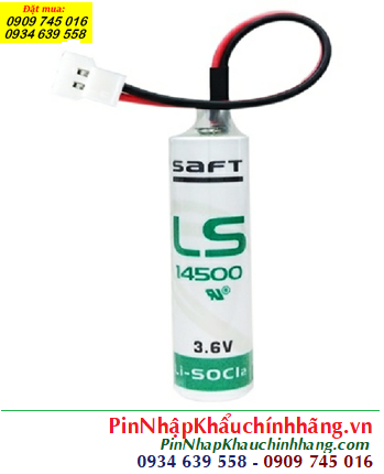 Saft LS14500 (Zắc 51005-2P), Pin nuôi nguồn Saft LS14500 AA 2600mAh, Xuất xứ PHÁP